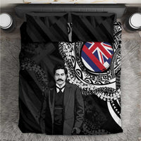 Hawaii Prince Kuhio Bedding Set Hawaiian Maile Lei LT05 Black - Polynesian Pride