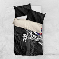 Hawaii Prince Kuhio Bedding Set Hawaiian Maile Lei LT05 US Twin 172cm x 218cm Black - Polynesian Pride