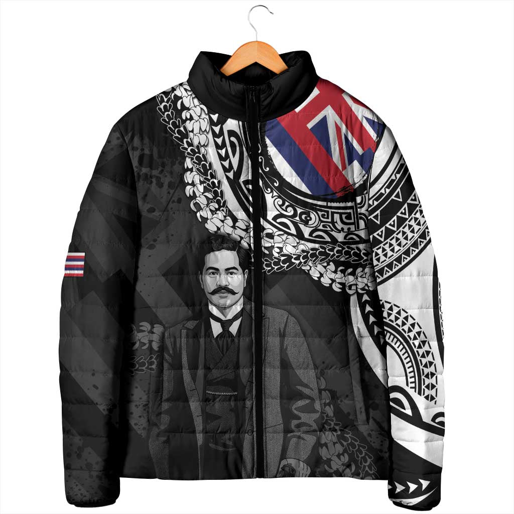 Personalised Hawaii Prince Kuhio Padded Jacket Hawaiian Maile Lei LT05 - Polynesian Pride