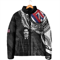 Personalised Hawaii Prince Kuhio Padded Jacket Hawaiian Maile Lei LT05 - Polynesian Pride
