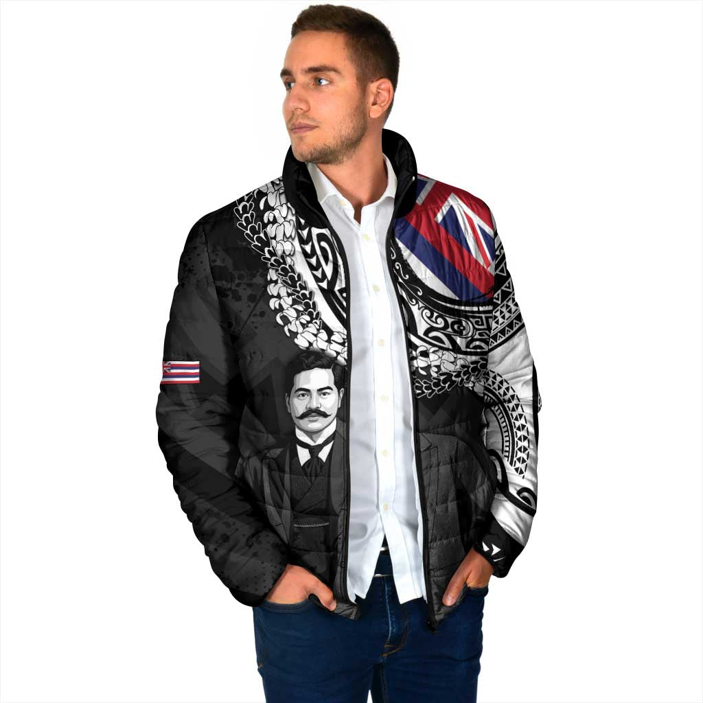 Personalised Hawaii Prince Kuhio Padded Jacket Hawaiian Maile Lei LT05 - Polynesian Pride
