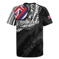 Personalised Hawaii Prince Kuhio Rugby Jersey Hawaiian Maile Lei LT05 - Polynesian Pride
