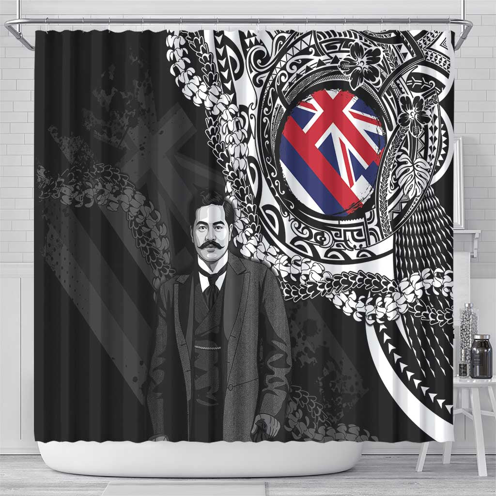 Hawaii Prince Kuhio Shower Curtain Hawaiian Maile Lei LT05 - Polynesian Pride