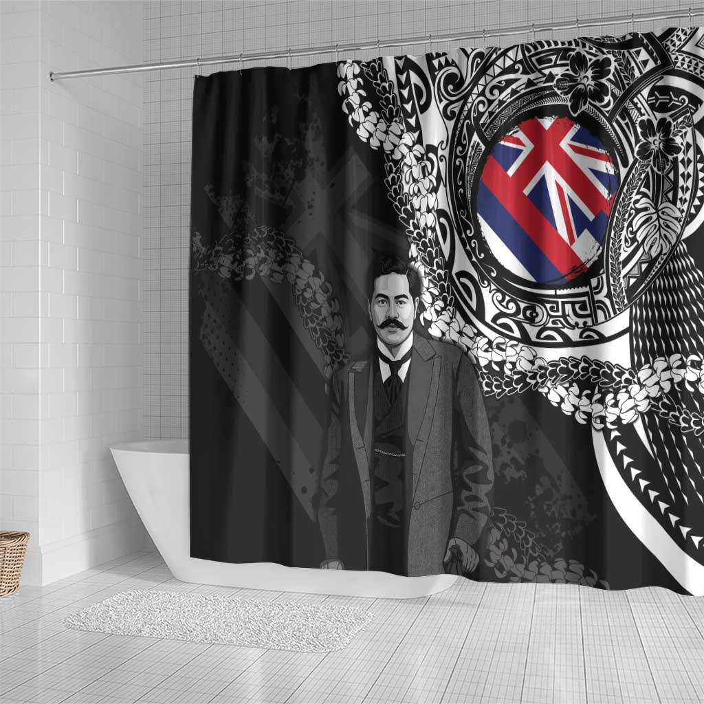 Hawaii Prince Kuhio Shower Curtain Hawaiian Maile Lei LT05 - Polynesian Pride