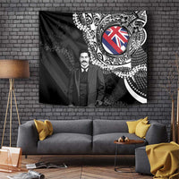 Hawaii Prince Kuhio Tapestry Hawaiian Maile Lei LT05 Black - Polynesian Pride