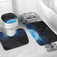 New Zealand Matariki Bathroom Set Pleiades Star Cluster Blue Galaxy LT05 Mat Set Only (3 pcs) One Size Blue - Polynesian Pride