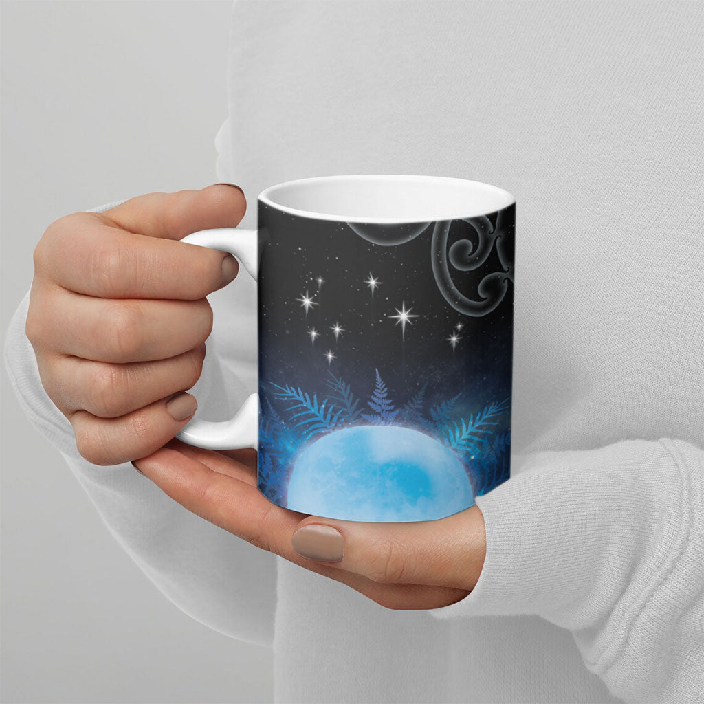 New Zealand Matariki Ceramic Mug Pleiades Star Cluster Blue Galaxy LT05 - Polynesian Pride