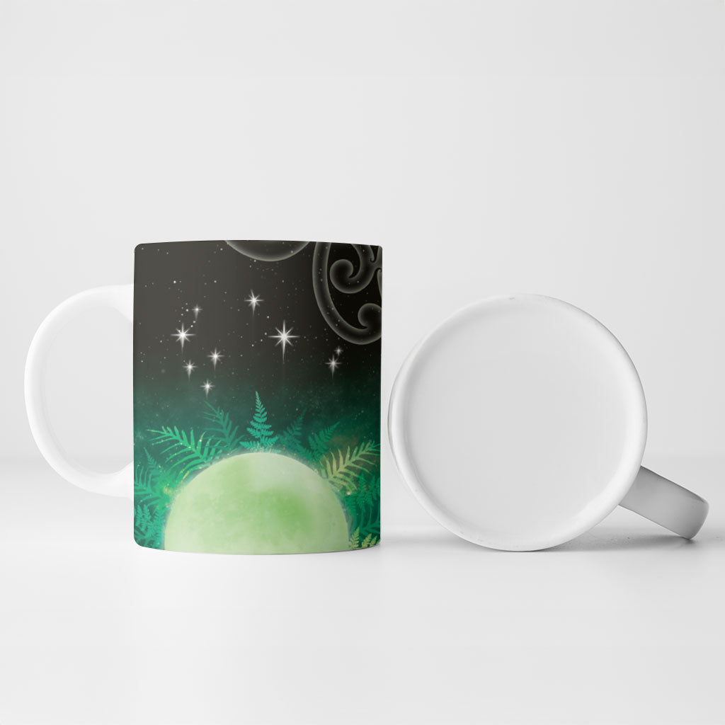 New Zealand Matariki Ceramic Mug Pleiades Star Cluster Green Galaxy LT05 - Polynesian Pride