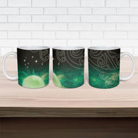 New Zealand Matariki Ceramic Mug Pleiades Star Cluster Green Galaxy LT05 - Polynesian Pride
