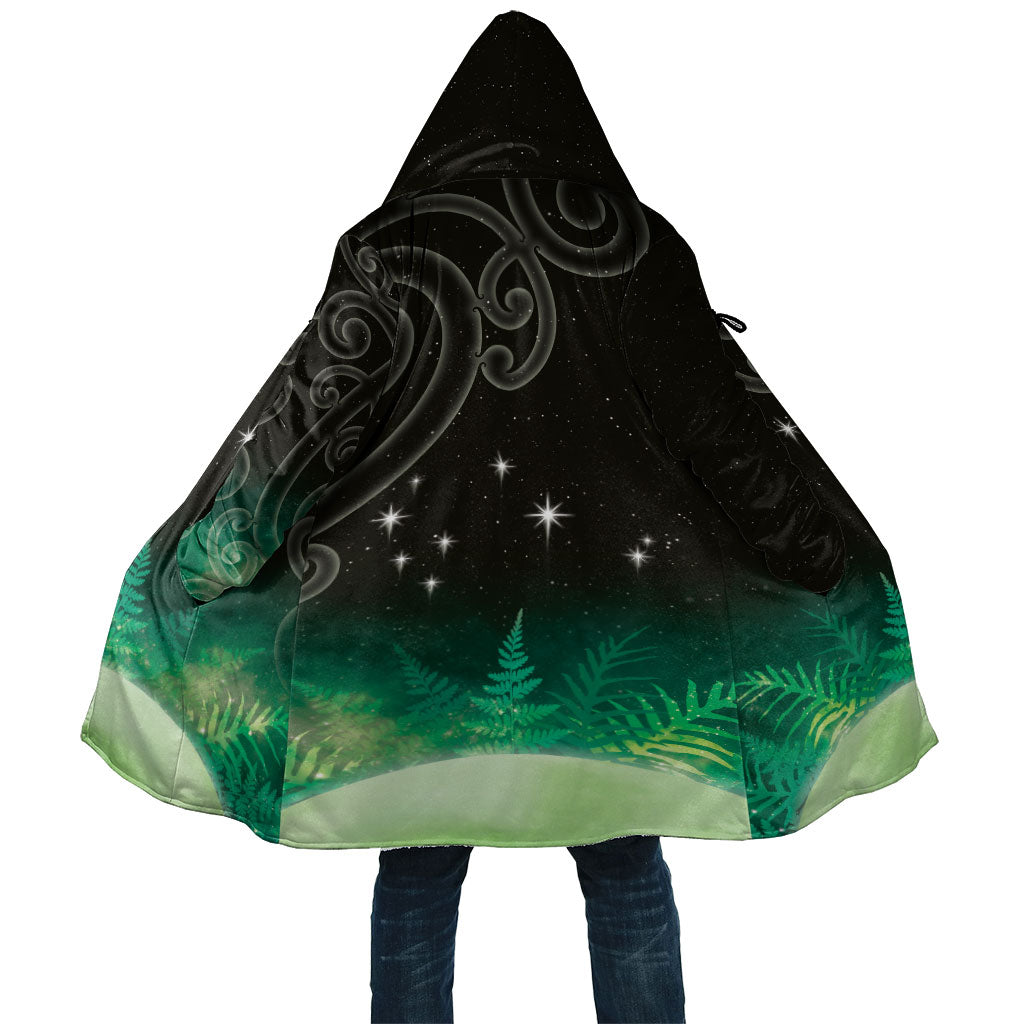 New Zealand Matariki Cloak Pleiades Star Cluster Green Galaxy LT05 Unisex Green - Polynesian Pride
