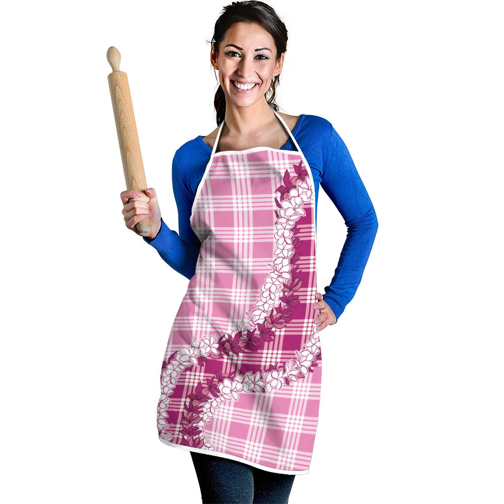 Pink Hawaii Palaka Apron Hawaiian Honohono Lei LT05 - Polynesian Pride