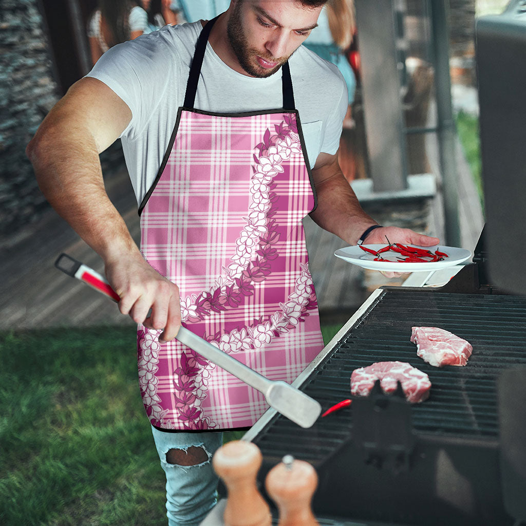 Pink Hawaii Palaka Apron Hawaiian Honohono Lei LT05 - Polynesian Pride