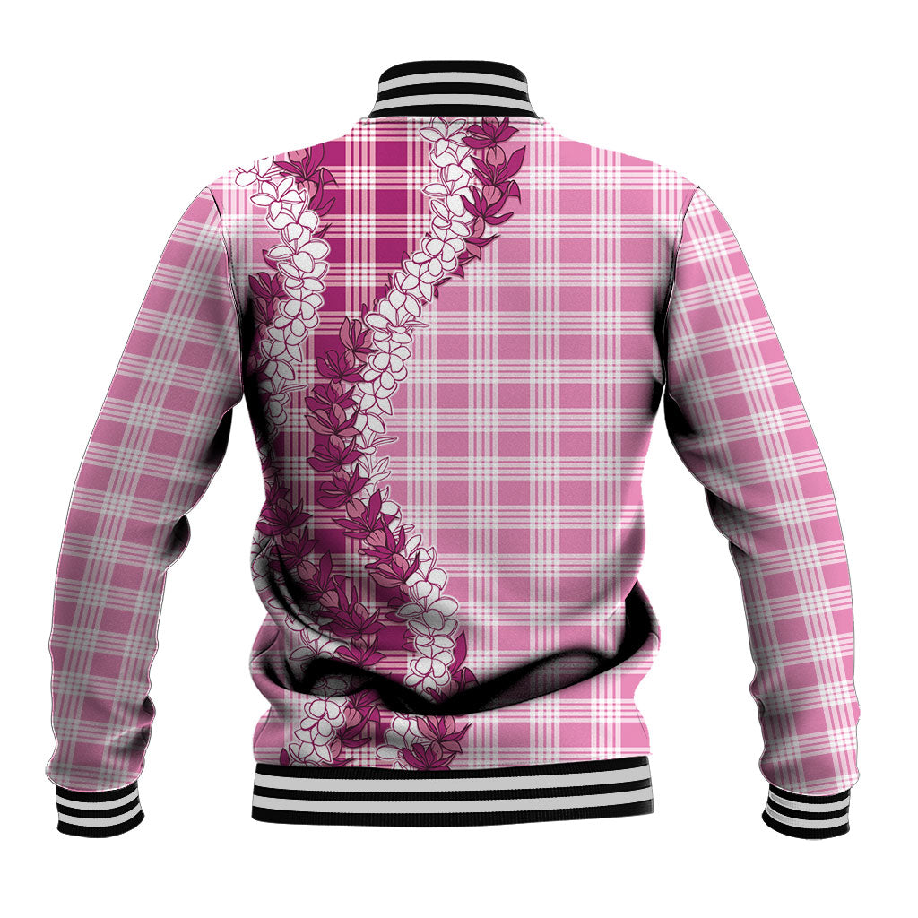 Pink Hawaii Palaka Baseball Jacket Hawaiian Honohono Lei LT05 - Polynesian Pride