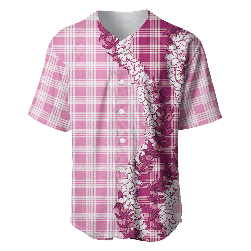 Pink Hawaii Palaka Baseball Jersey Hawaiian Honohono Lei LT05 Pink - Polynesian Pride