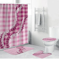 Pink Hawaii Palaka Bathroom Set Hawaiian Honohono Lei LT05 Bathroom Set (4 pcs) Pink - Polynesian Pride
