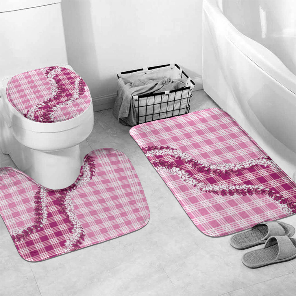 Pink Hawaii Palaka Bathroom Set Hawaiian Honohono Lei LT05 Mat Set Only (3 pcs) One Size Pink - Polynesian Pride