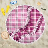 Pink Hawaii Palaka Beach Blanket Hawaiian Honohono Lei LT05 One Size 150cm Pink - Polynesian Pride