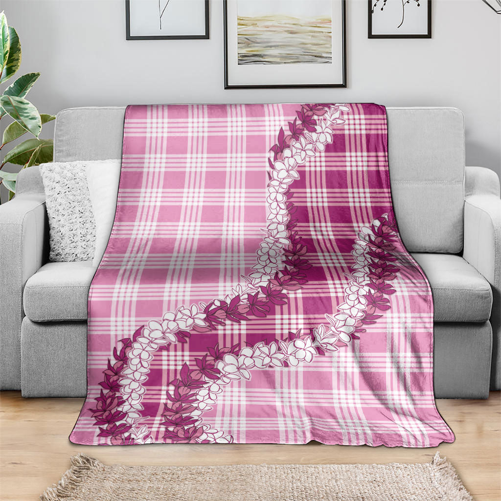 Pink Hawaii Palaka Blanket Hawaiian Honohono Lei LT05 - Polynesian Pride
