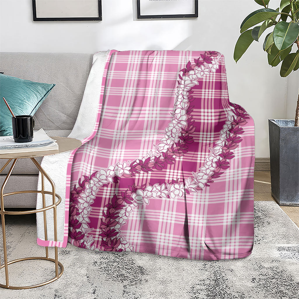 Pink Hawaii Palaka Blanket Hawaiian Honohono Lei LT05 - Polynesian Pride