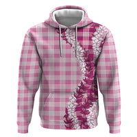 Pink Hawaii Palaka Hoodie Hawaiian Honohono Lei LT05 Pullover Hoodie Pink - Polynesian Pride