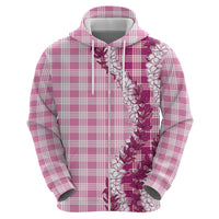 Pink Hawaii Palaka Hoodie Hawaiian Honohono Lei LT05 - Polynesian Pride