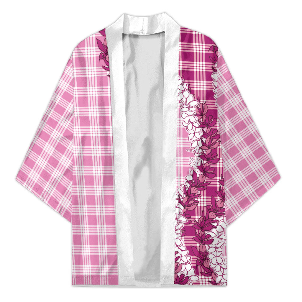 Pink Hawaii Palaka Kimono Hawaiian Honohono Lei LT05 Unisex Pink - Polynesian Pride