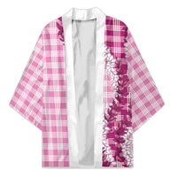Pink Hawaii Palaka Kimono Hawaiian Honohono Lei LT05 Unisex Pink - Polynesian Pride