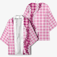 Pink Hawaii Palaka Kimono Hawaiian Honohono Lei LT05 - Polynesian Pride