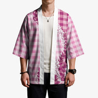 Pink Hawaii Palaka Kimono Hawaiian Honohono Lei LT05 - Polynesian Pride
