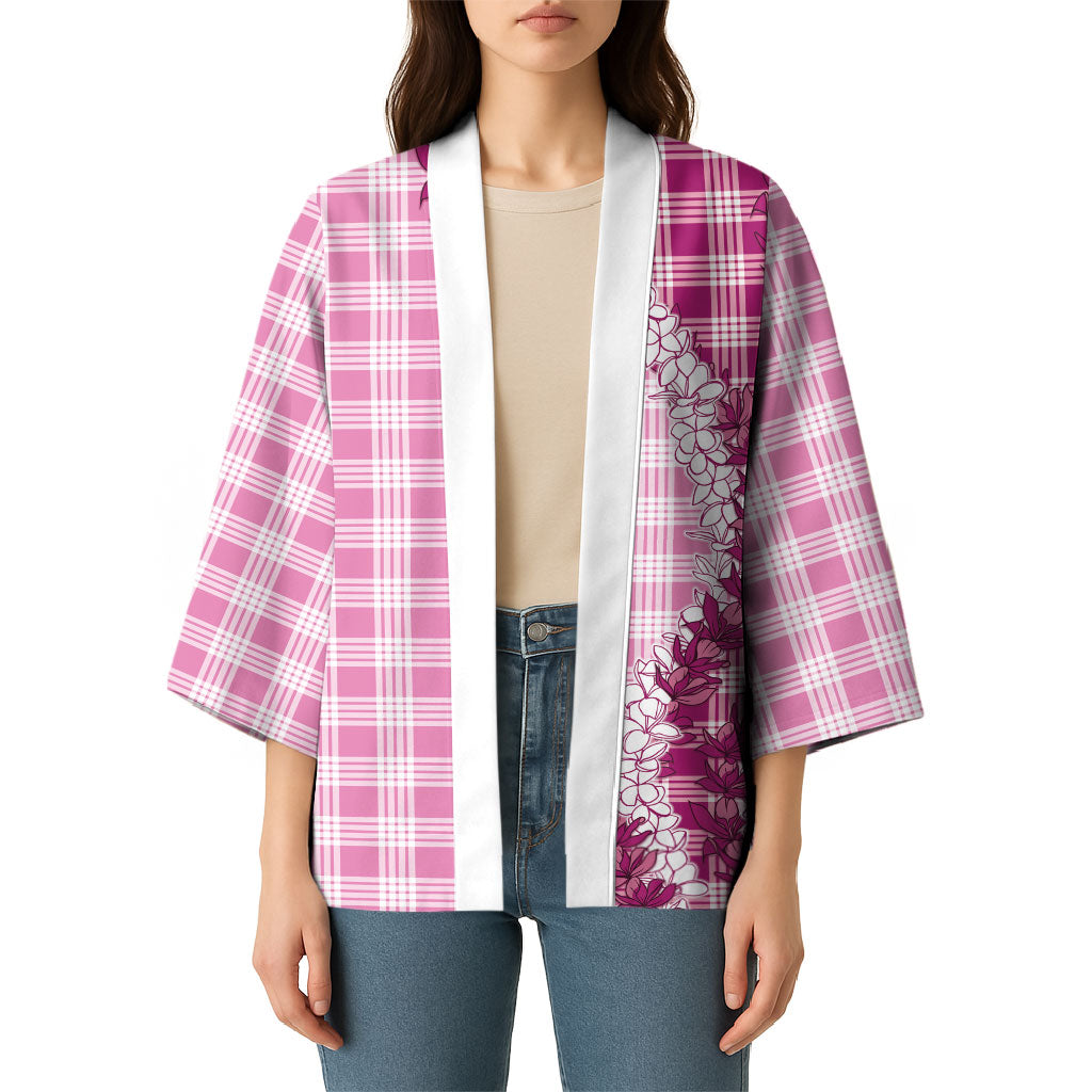 Pink Hawaii Palaka Kimono Hawaiian Honohono Lei LT05 - Polynesian Pride