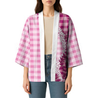 Pink Hawaii Palaka Kimono Hawaiian Honohono Lei LT05 - Polynesian Pride