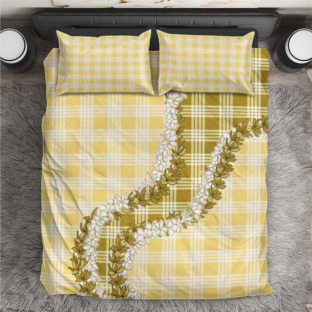 Yellow Hawaii Palaka Bedding Set Hawaiian Honohono Lei LT05 Yellow - Polynesian Pride
