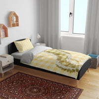 Yellow Hawaii Palaka Bedding Set Hawaiian Honohono Lei LT05 - Polynesian Pride