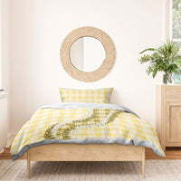 Yellow Hawaii Palaka Bedding Set Hawaiian Honohono Lei LT05 - Polynesian Pride