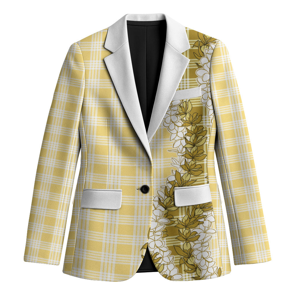 Yellow Hawaii Palaka Blazer Hawaiian Honohono Lei LT05 Unisex Yellow - Polynesian Pride