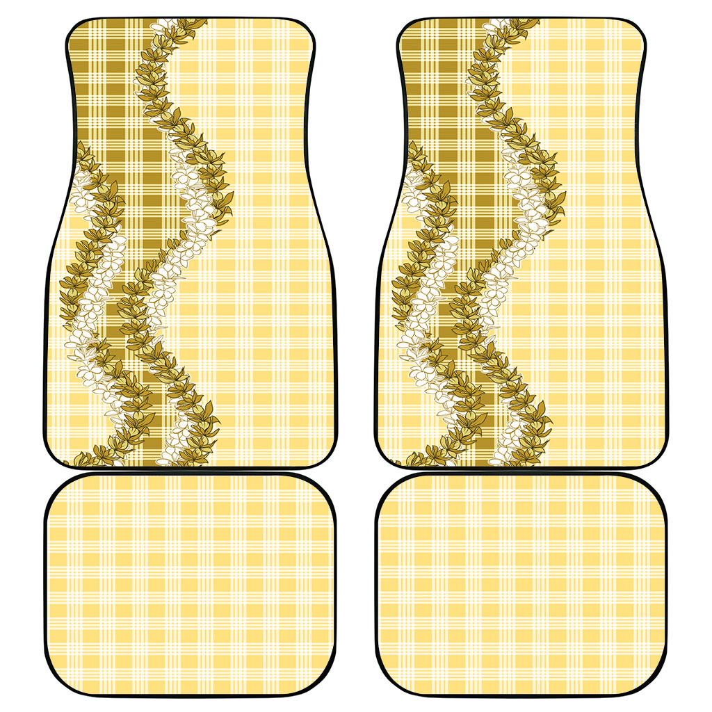 Yellow Hawaii Palaka Car Mats Hawaiian Honohono Lei LT05 - Polynesian Pride