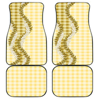 Yellow Hawaii Palaka Car Mats Hawaiian Honohono Lei LT05 - Polynesian Pride