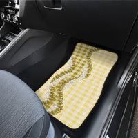 Yellow Hawaii Palaka Car Mats Hawaiian Honohono Lei LT05 - Polynesian Pride