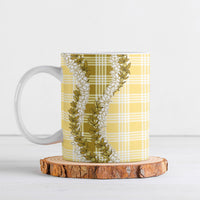 Yellow Hawaii Palaka Ceramic Mug Hawaiian Honohono Lei LT05 Yellow - Polynesian Pride