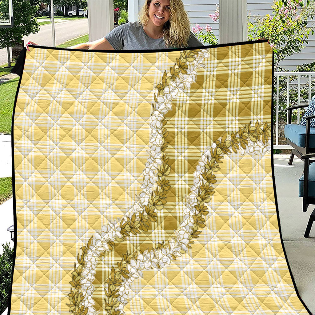 Yellow Hawaii Palaka Quilt Hawaiian Honohono Lei LT05 Yellow - Polynesian Pride