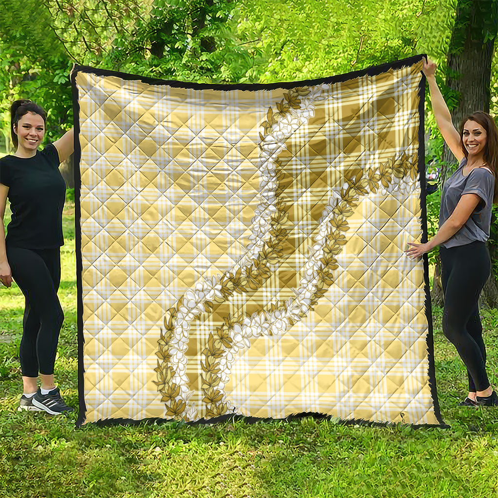 Yellow Hawaii Palaka Quilt Hawaiian Honohono Lei LT05 - Polynesian Pride
