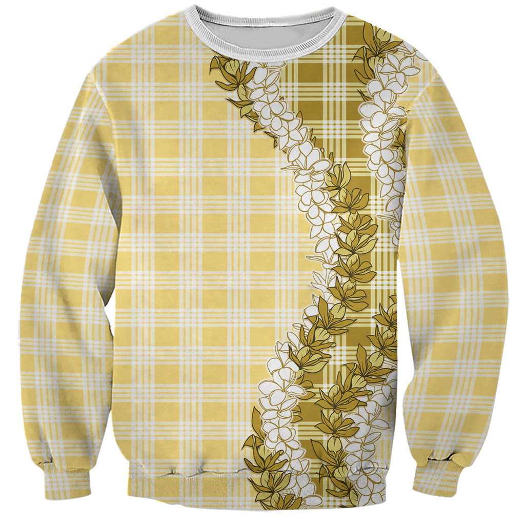 Yellow Hawaii Palaka Sweatshirt Hawaiian Honohono Lei LT05 Unisex Yellow - Polynesian Pride