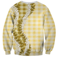 Yellow Hawaii Palaka Sweatshirt Hawaiian Honohono Lei LT05 - Polynesian Pride