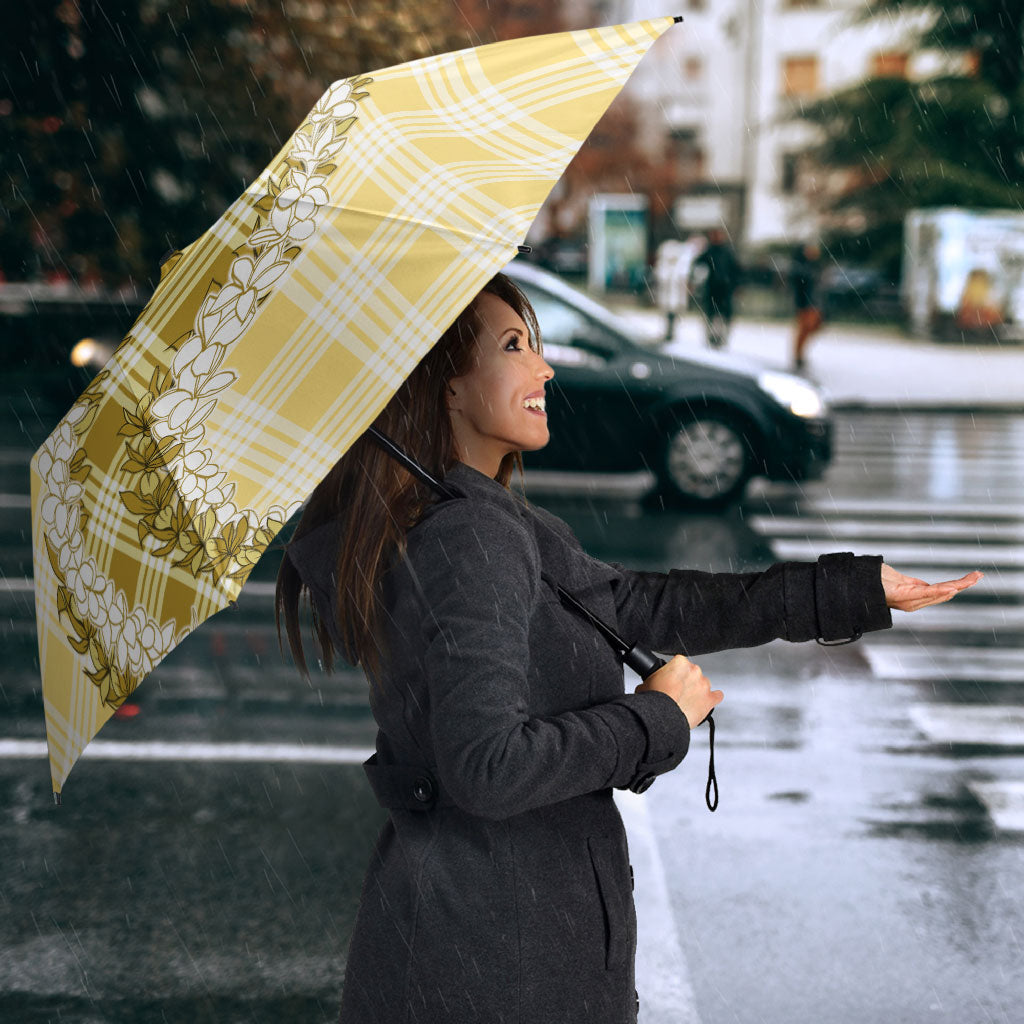 Yellow Hawaii Palaka Umbrella Hawaiian Honohono Lei LT05 - Polynesian Pride