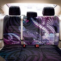 Hawaiian Monk Seal Back Car Seat Cover Kakau Tribal Pattern Violet Gradient LT05 - Polynesian Pride
