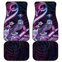 Hawaiian Monk Seal Car Mats Kakau Tribal Pattern Violet Gradient LT05 - Polynesian Pride