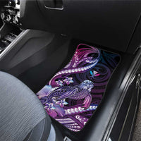Hawaiian Monk Seal Car Mats Kakau Tribal Pattern Violet Gradient LT05 - Polynesian Pride