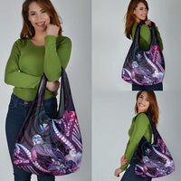 Hawaiian Monk Seal Grocery Bag Kakau Tribal Pattern Violet Gradient LT05 - Polynesian Pride