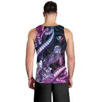 Hawaiian Monk Seal Men Tank Top Kakau Tribal Pattern Violet Gradient LT05 - Polynesian Pride