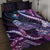 Hawaiian Monk Seal Quilt Bed Set Kakau Tribal Pattern Violet Gradient